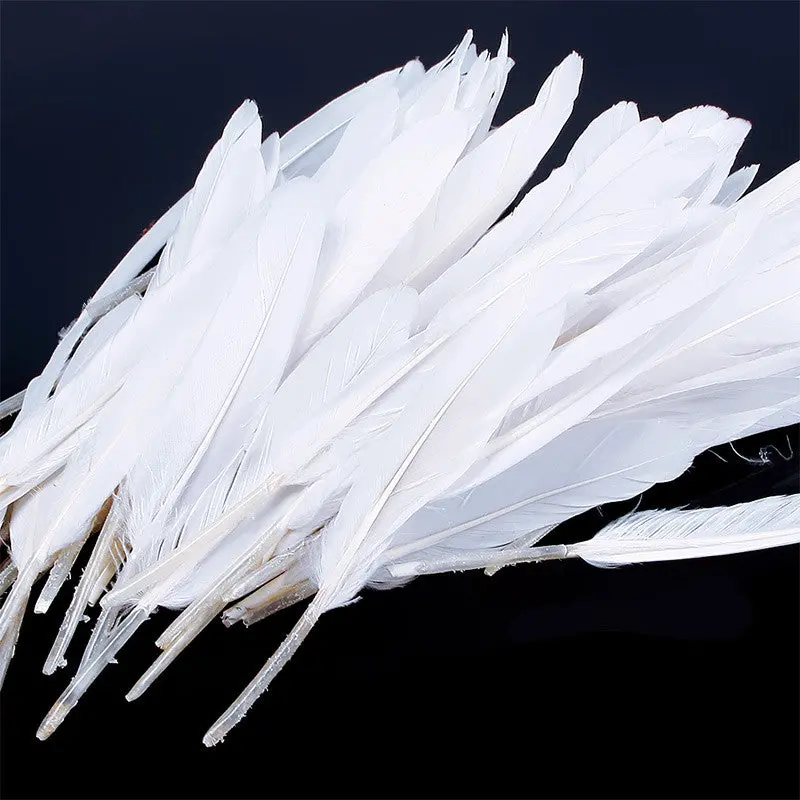 100Pcs/Pack Beautiful Goose Feather 4-6 Inches 10-15 Cm Pretty Feather Diy Ornaments Goose 65764 1