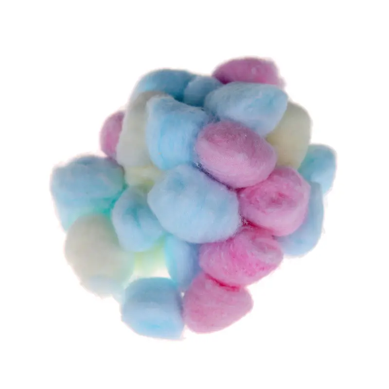 100Pcs/Pack Colorful Nail Art Cotton Balls Nail Polish Remover Cleaner Pads Wipe 1