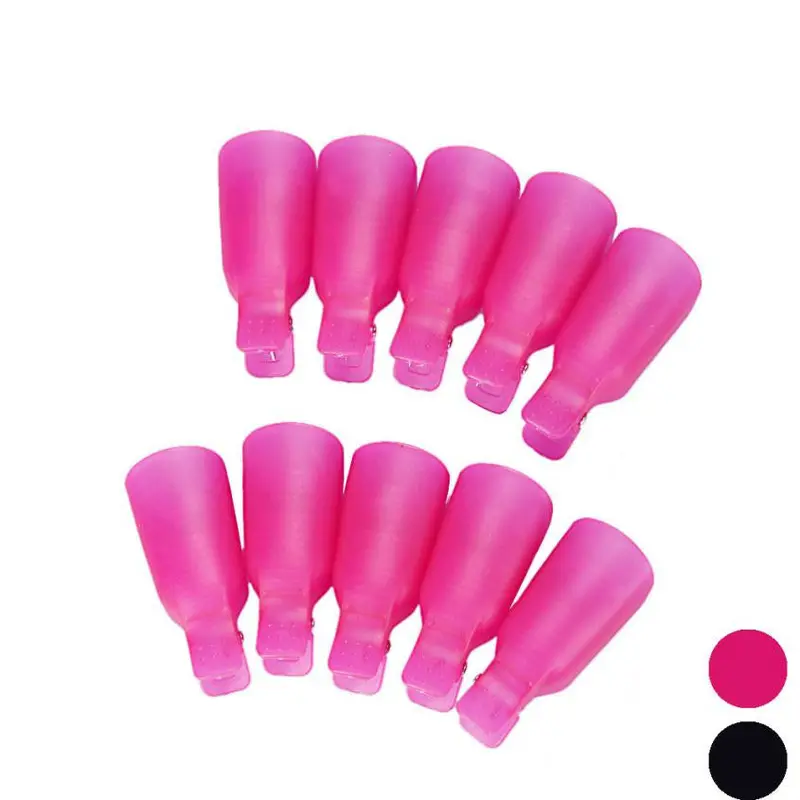 10Pc Wearable Acrylic Plastic Nail Art Soak Off Cap Clip Uv Gel Polish Remover Wrap Tool Fast Shipping 1