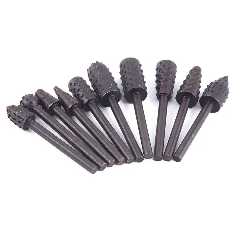 10Pcs 1/8"Inch Shank Hss Titanium Router Bits Fit Dremel Foredom Rotary Tool Set 87889 1