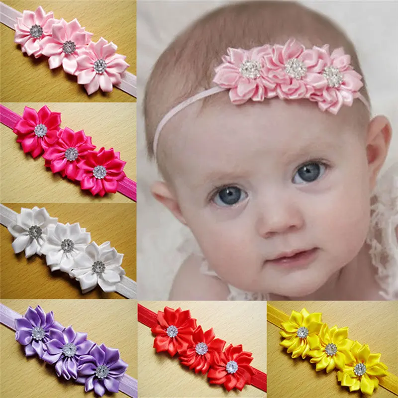 10Pcs Flower Baby Toddler Girl Princess Flower Diamond Headb Hair B Headwear 1