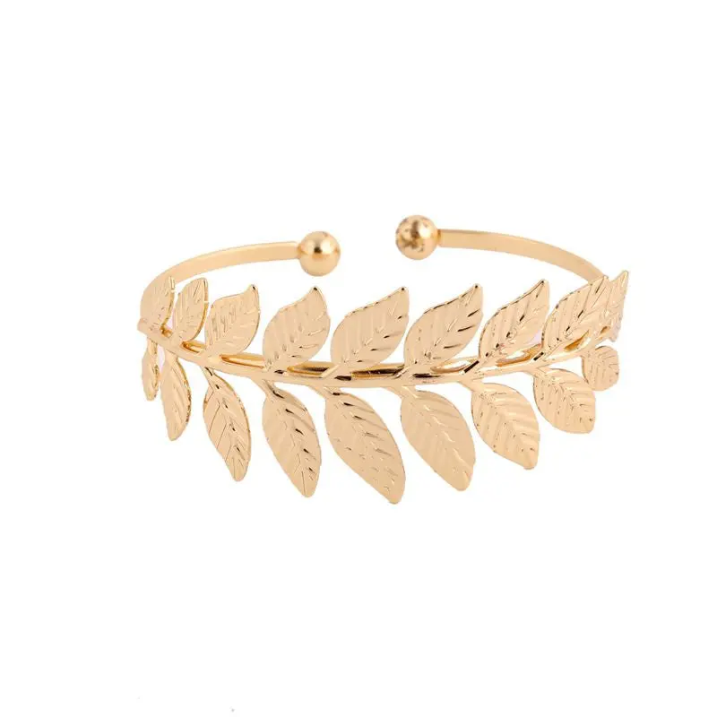 10Pcs-G062 Vintage Open Leaf Bracelet Bangles Wedding Gift 1