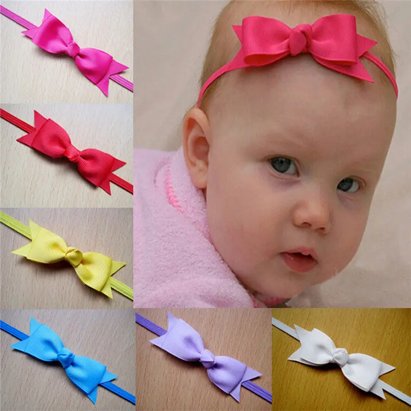 10Pcs Girls Baby Children Satin Bow Headb Colorful Hair B Accessories 1