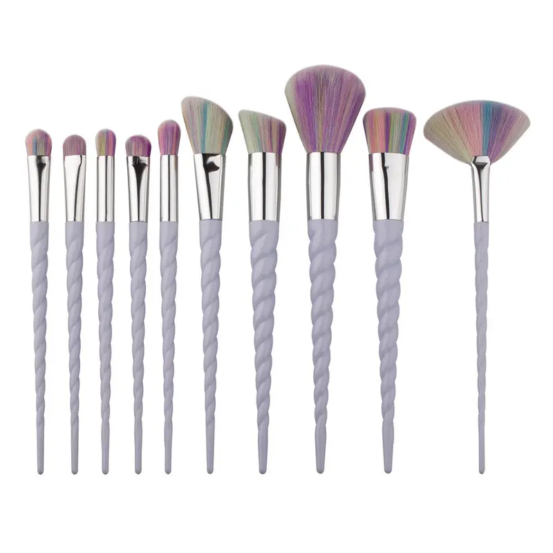 10Pcs Gujhui Eyeshadow Eyebrow Contour Makeup Brushes Professional Powder Foundation Blush Brush Maquillage Cosmetics 1