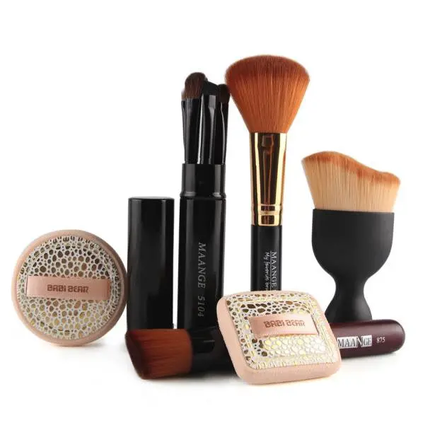 10Pcs Maange Makeup Brushes Professional Hair Powder Foundation Cleaning Eyebrow Face Puff Brush Pen Make Up Brushes 1