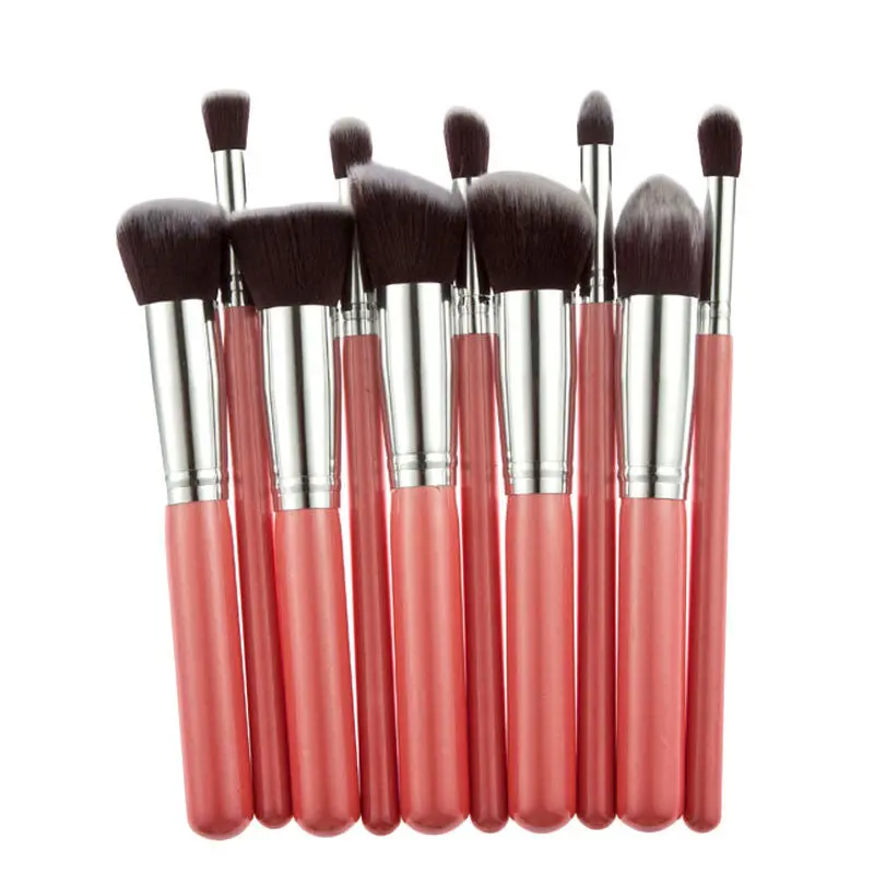 10Pcs Maange Makeup Brushes Professional Wood Toothbrush Maquiagem Foundation Eyeshadow Makeup Brush Cosmetics Tools 1