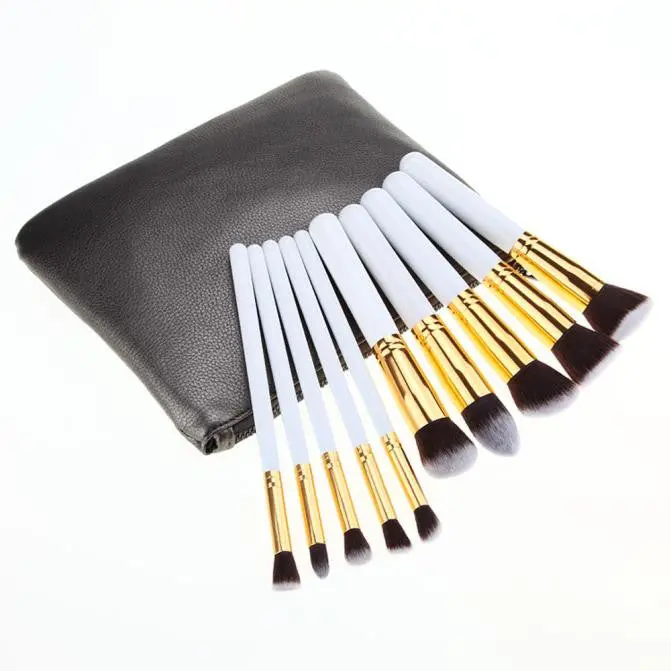 10Pcs Maange Professional Brush Makeup Brushes Foundation Make Up Blush Brushes Brush + Bag Cosmetic 1