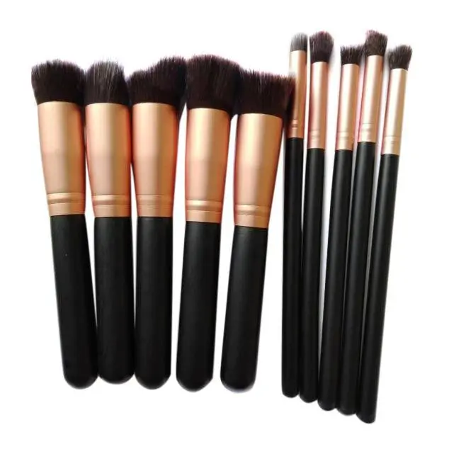 10Pcs Maange Rose Gold Makeup Brushes Professional Maquiagem Cleaner Foundation Brush Pen Eyebrow Make Up Brush Cosmetics 1