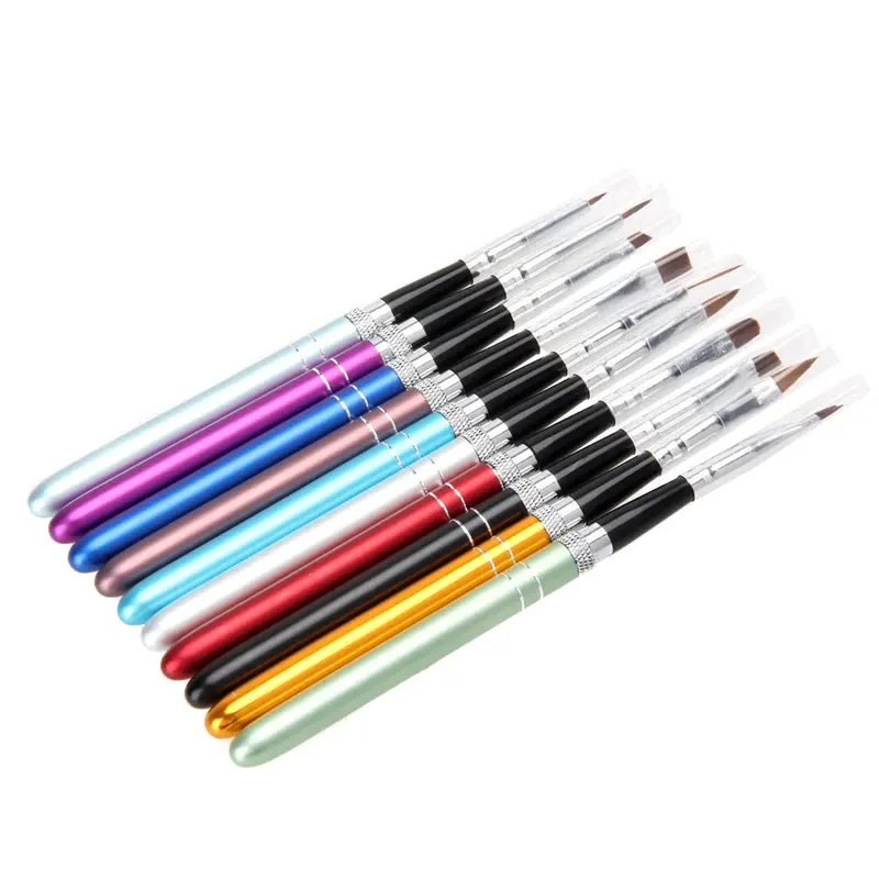 10Pcs Nail Art Brush Tools Pressional Painting Pen For False Nail Tips Uv Nail Gel Polish Painting Nail Tool 1