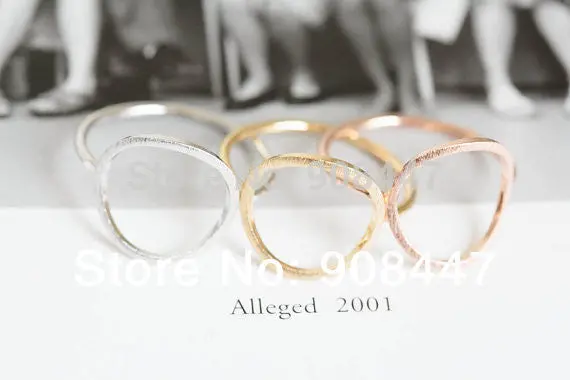 10Pcs Open Round Rings Unique Rings Couple Rings Simple Shape Round Ring 3
