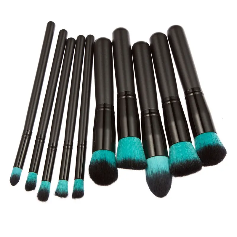 10Pcs Professional Maange Makeup Brushes Foundation Powder Eyeshadow Toothbrush Wood Makeup Brush Maquiagem Cosmetics Tool 1