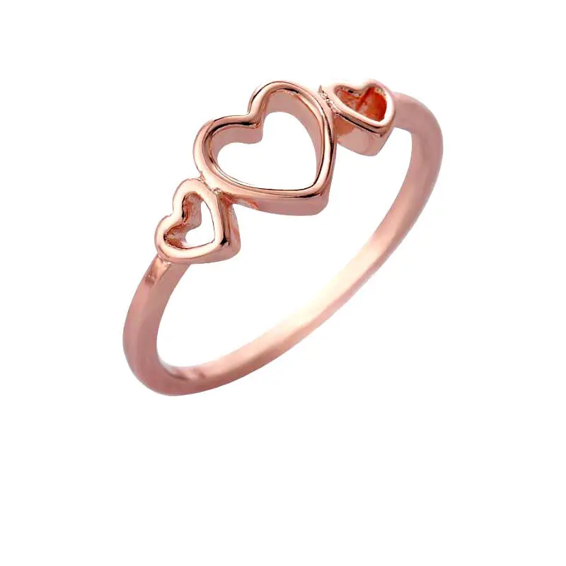 10Pcs-R170 Jewelry Heart Ring Wedding Gift Love Rings Size 6.5 1