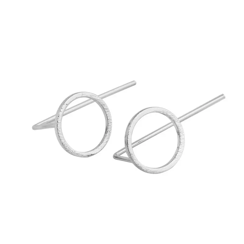 10Pcs-S058 Minimalist Gold Small Silver Rose Circle Round Studs Earrings Simple Elegant Jewelry Earrings 1