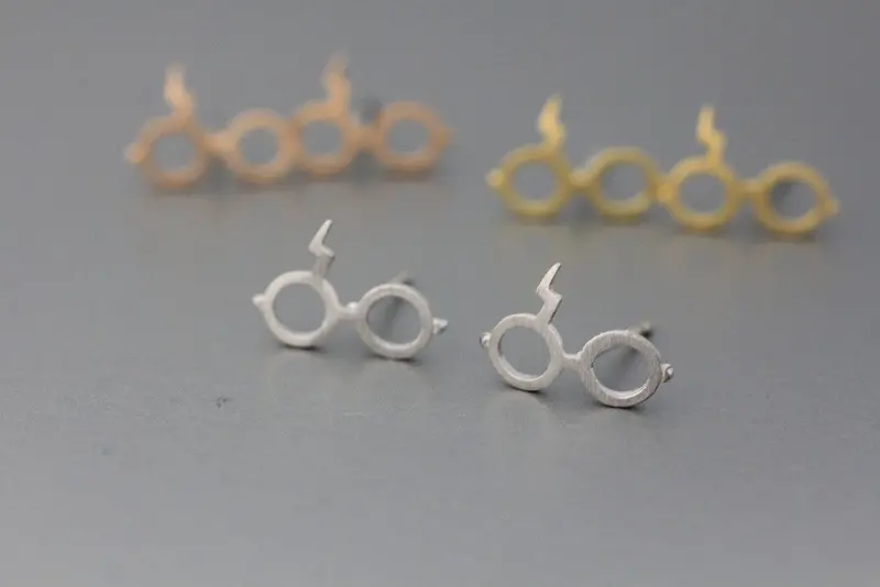 10Pcs-S086 Models Magic Glasses Pendant Earring With Available Color As Listed ( Gold, Silver, Pink Gold ) 2