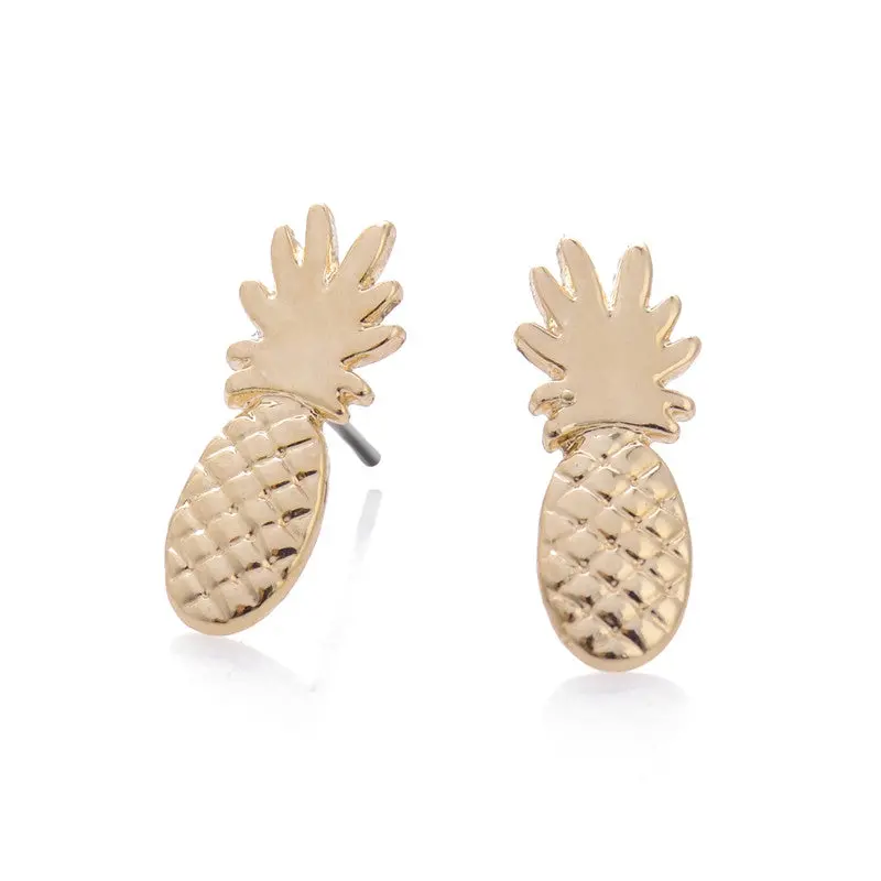 10Pcs-S088 Jewelry Pineapple Earrings Cute Little Pineapple Stud Earrings Simple Fun Fruit Minimal Hipster Earrings 1