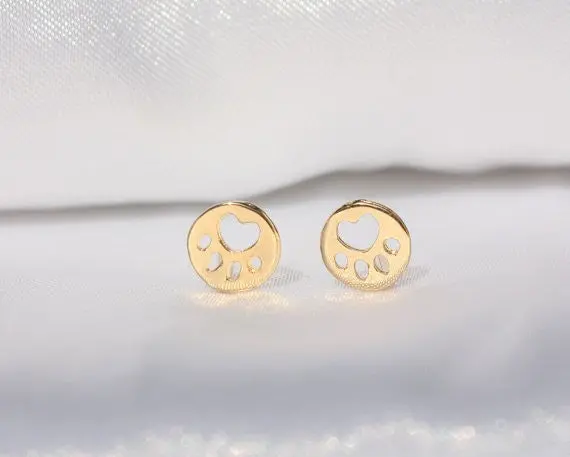10Pcs-S093 Valentine Earrings Cute Animal Bear Paw Stud Earrings Panda Palm Earrings Gifts 1