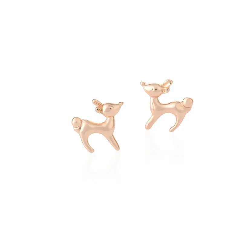 10Pcs-S098 Earrings Cute Small Animal Deer Stud Earrings S098 1