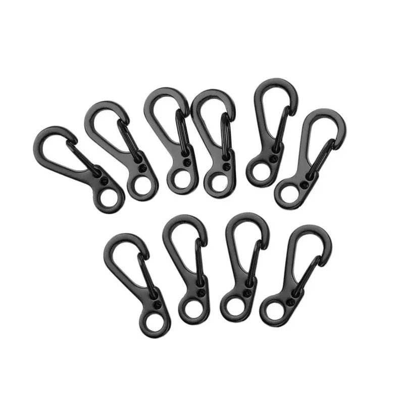 10Pcs Survival Outdoor Mini Hang Buckle Quickdraw Key Chain Aluminium 1