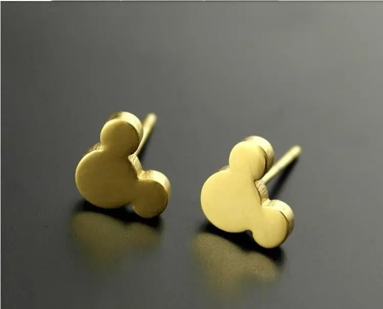 10Pcslot-S099 Minimalist Jewelry Cute Cartoon Micky Mouse Stud Earrings Gift 1