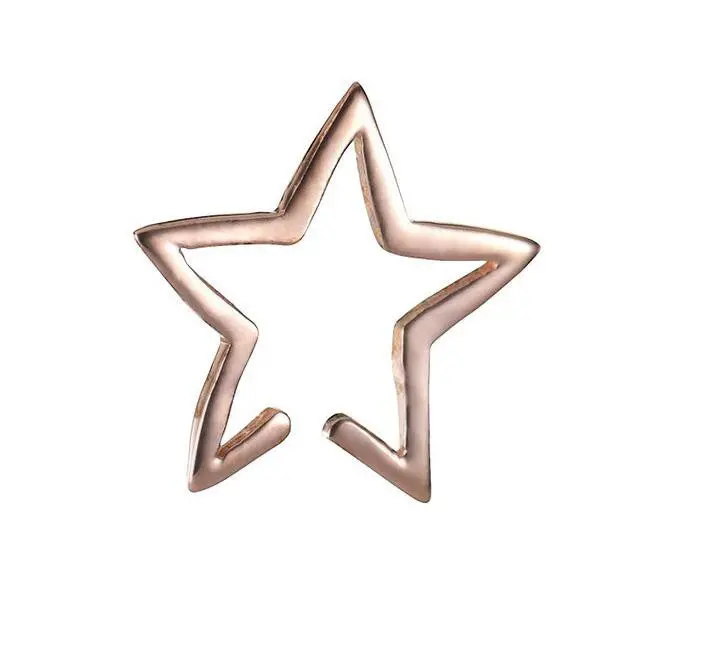 10Pcslot-S101 Geometric Triangle Earclips Birhtday Gift Simple Vintage Star Earrings 3