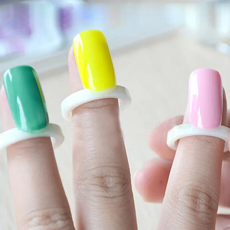 1100Pcs + Plate Ring Color Card Nail Polish Display Ring Style Nail Tips Natural For Student Or Pressional 1