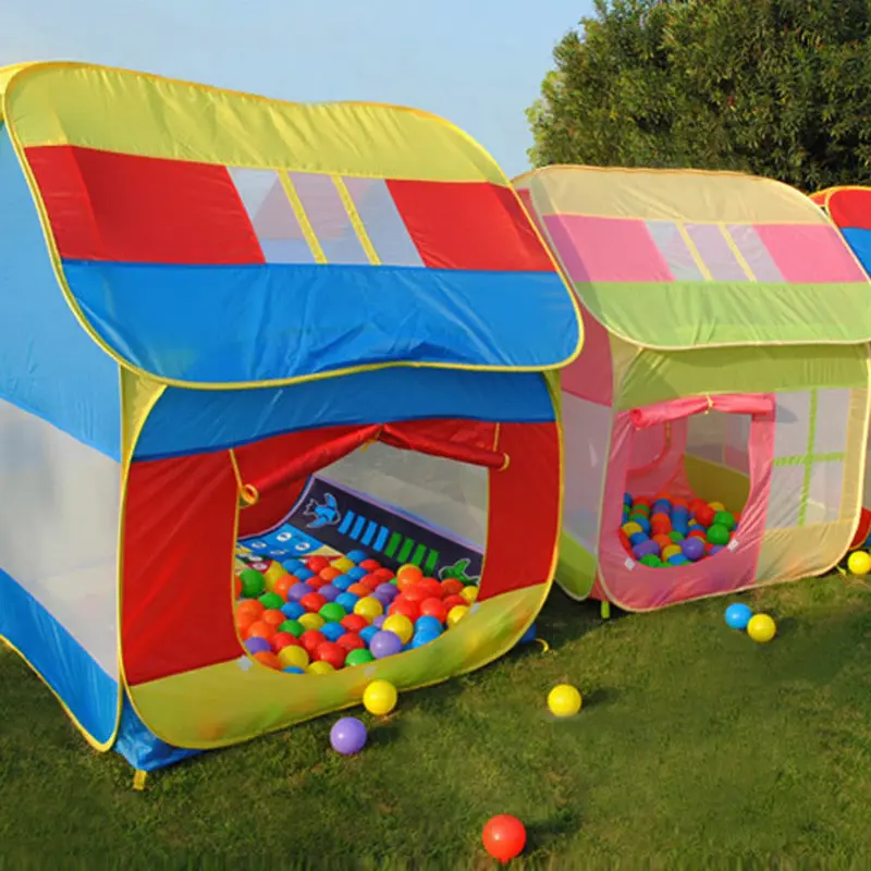 110*108*126Cm Indoor Play Tent Hut Fun Large Play Tent Outdoor Pop Hut Pool Playhouse For Kids 1