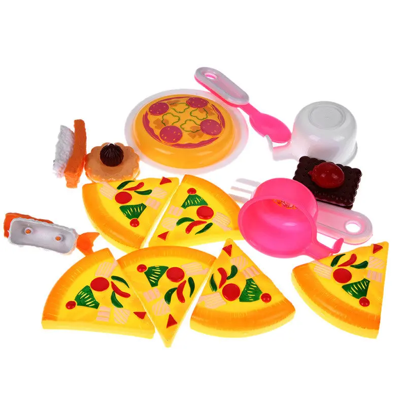 116X Pizza Toy Party Fast Food Toys House Play Cooking Cutting Play Toy Kids Gift 1