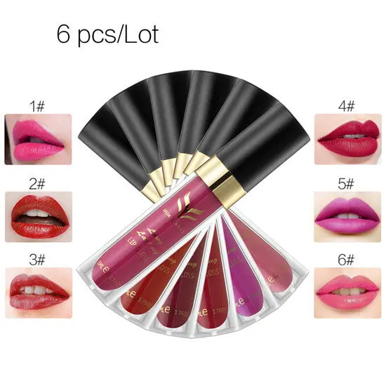 12 Color Huamianli Hydrating Velvet Waterproof Matte Lip Gloss Combination 36Pcs 10