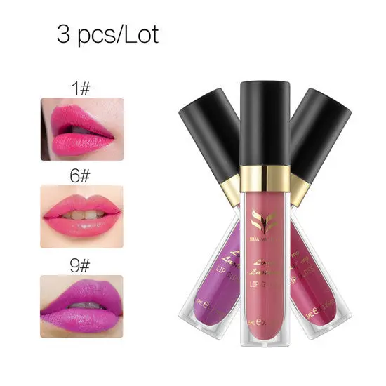12 Color Huamianli Hydrating Velvet Waterproof Matte Lip Gloss Combination 36Pcs 2