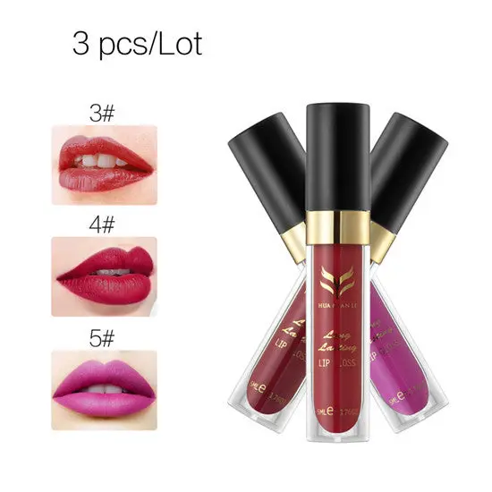 12 Color Huamianli Hydrating Velvet Waterproof Matte Lip Gloss Combination 36Pcs 4