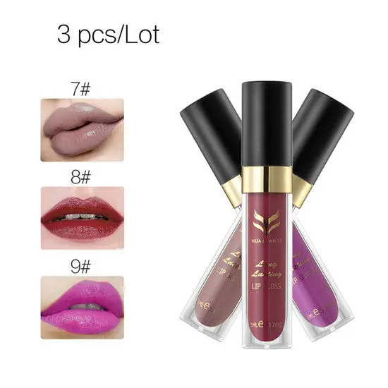 12 Color Huamianli Hydrating Velvet Waterproof Matte Lip Gloss Combination 36Pcs 7