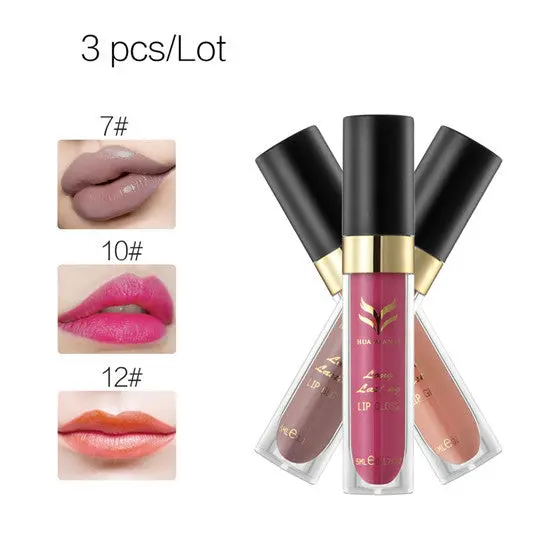 12 Color Huamianli Hydrating Velvet Waterproof Matte Lip Gloss Combination 36Pcs 8
