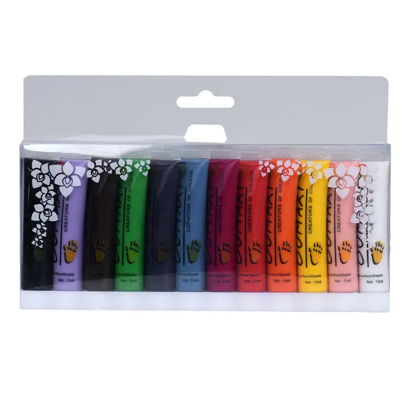 12 Colors 3D Nail Polish Uv Gel Arcylic Paint For Nails Abstract Tube Pigment Draw Art Painting 2