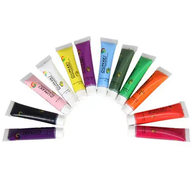 12 Colors Pro Acrylic Paint Nail Art 3D Painting Pigment Rom Color 1