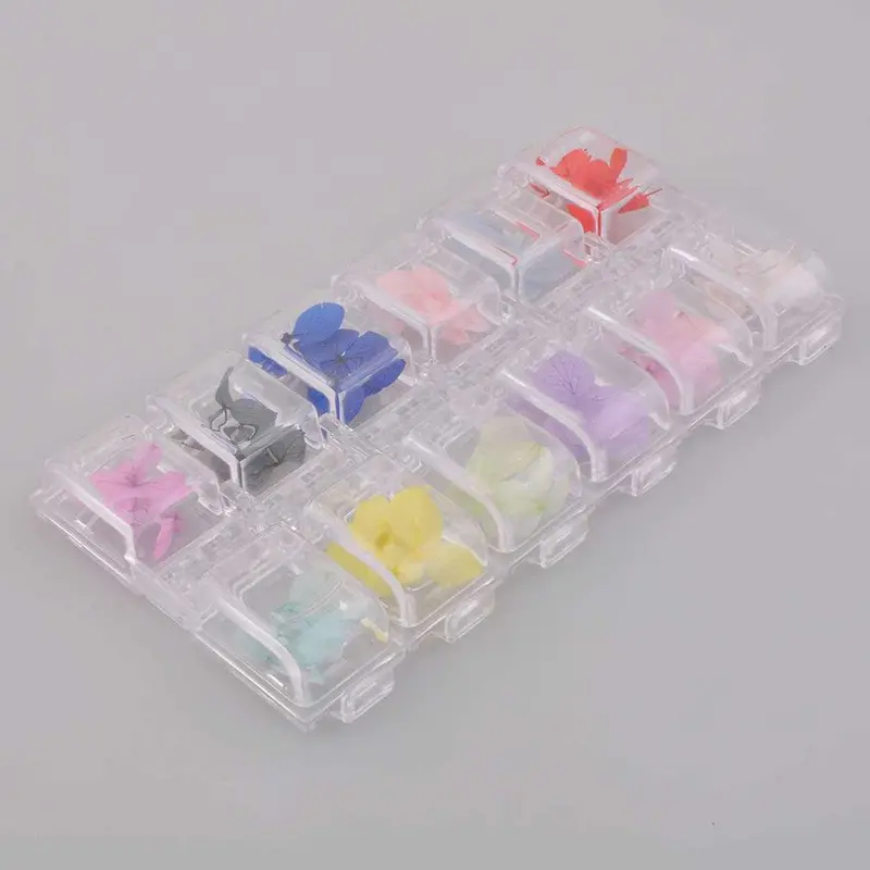 12 Colorsset 3D Nail Art Dried Flower Diy Preserved Flower Charms Design Diy Decoration Icure Tips 2