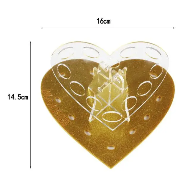 12 Hole Love Shape Makeup Brushes Professional Holder Drying Rack Organizer Shelf Maange Foundation Makeup Brushes Cosmetics 1