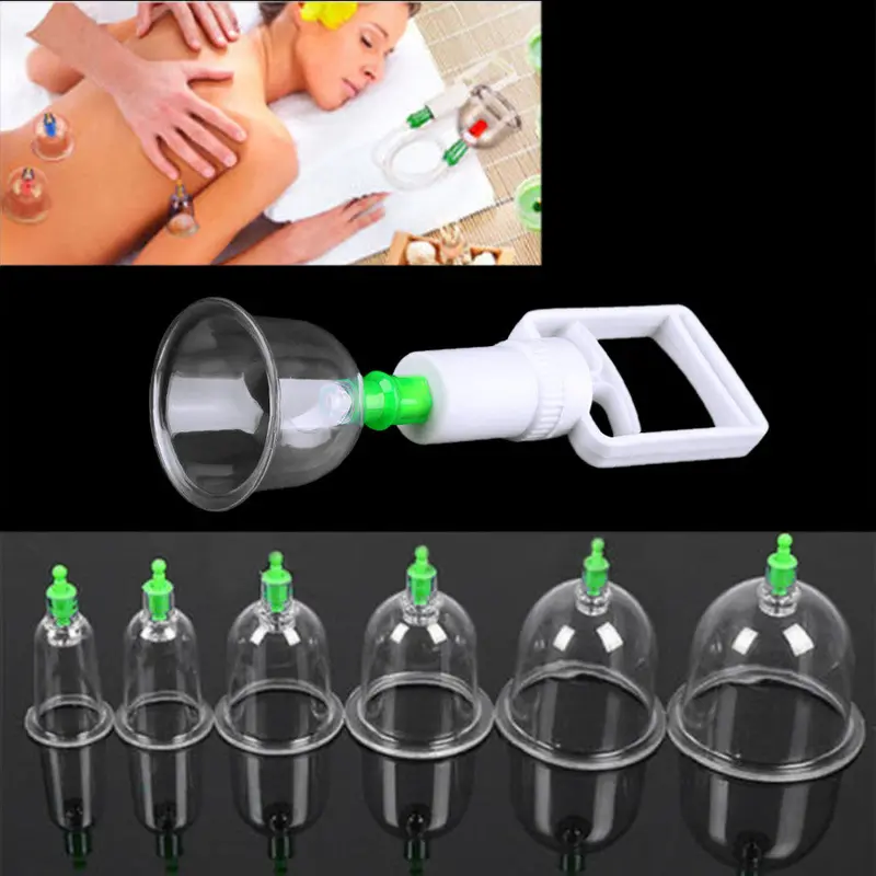 12 Pc Medical Vacuum Cupping With Suction Pump Suction Therapy Device Set Herapy Kit Body Relaxation Healthy Massage Set 1