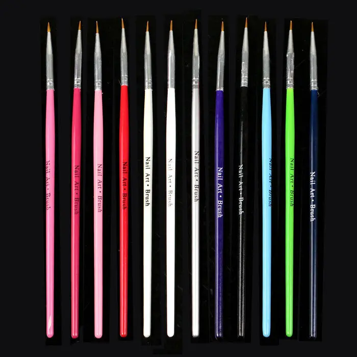 12 Pcs Nail Art Design Brush Pen Fine Details Tips Drawing Paint Whale Room 1