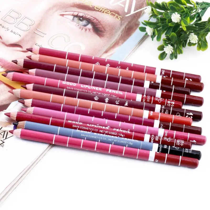 12 Pcsset Waterproof Lip Liner Pencil Long Lasting 15Cm Lip Liner Pen Makeup 1