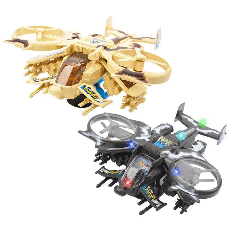 1:24 Kids Flashing Electric Combat Aircrafts Kids Music Puzzle Toys Kid's Toys Rom Color 1