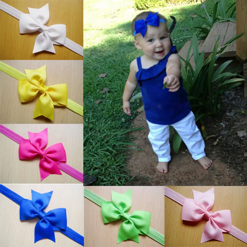 12Pcs Colorful Kids Children Satin Baby Girls Headb Hair Bow Hair B Accessories 1