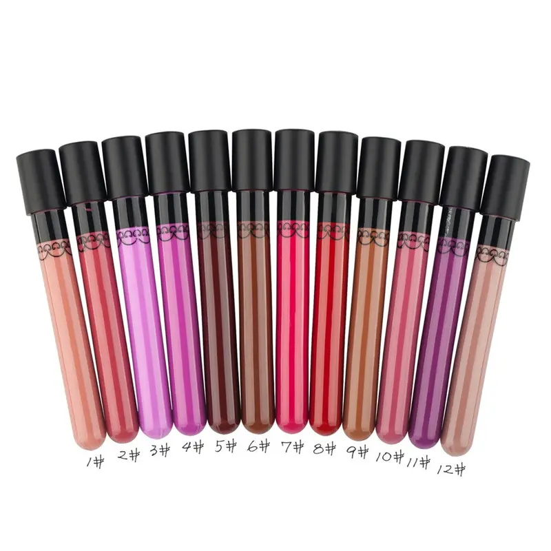 12Pcs Easy Peel Off Long Lasting Lip Gloss Moisture Matte Makeup Lipstickcosmetic Beauty Liquid Lipstick Set 1