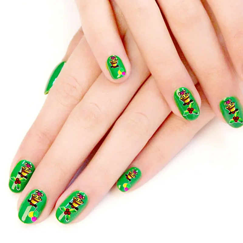 12Pcs Nail Art Decoration 3D Christmas Nail Stickers Water Transfer 1