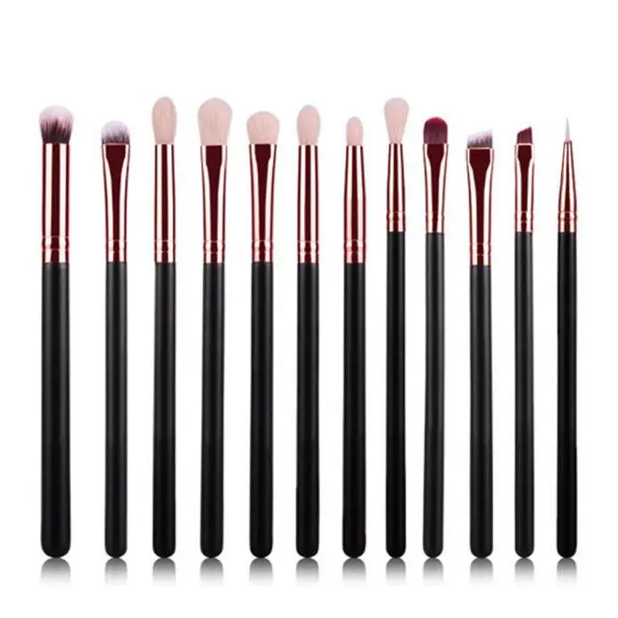 12Pcs Qibest Professional Makeup Brushes Rose Gold Maquillage Eyebrow Eyes Eyeliner Blending Pencil Make Up Brushes Tools 1
