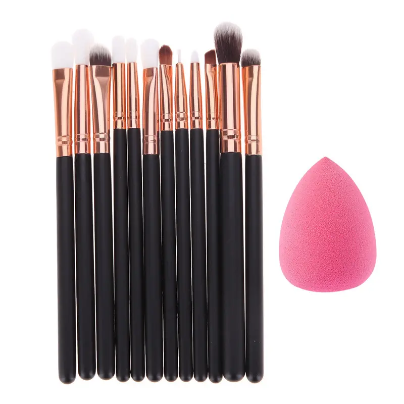 12Pcs Rose Gold Makeup Brushes Blending Pencil Foundation Eye Shadow Brush Eyeshadow Eyeliner Brush 1