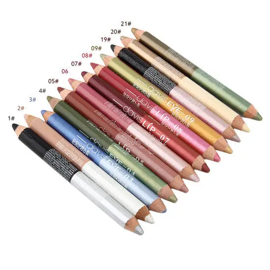12Pcsset Double Head Waterproof Eyeliner Pencil Long Lasting Eye Cosmetic Makeup Tool Pen Kit 1