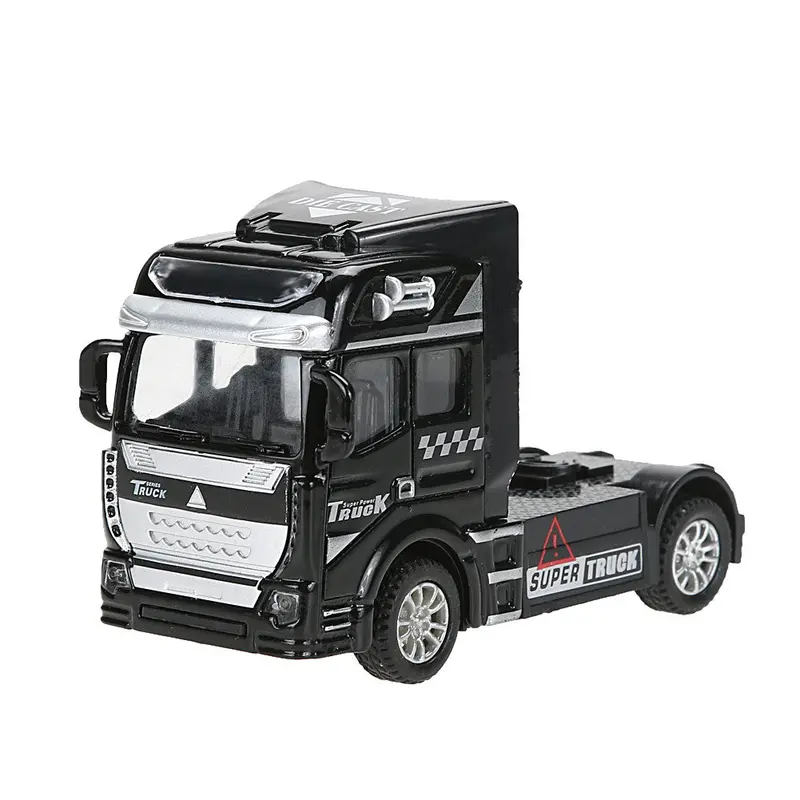 1:32 Scale Children Toy Car Alloy Truck Head Pull Back Cars Diecast Model Kids Toys Year Collection Gift For Boys 1