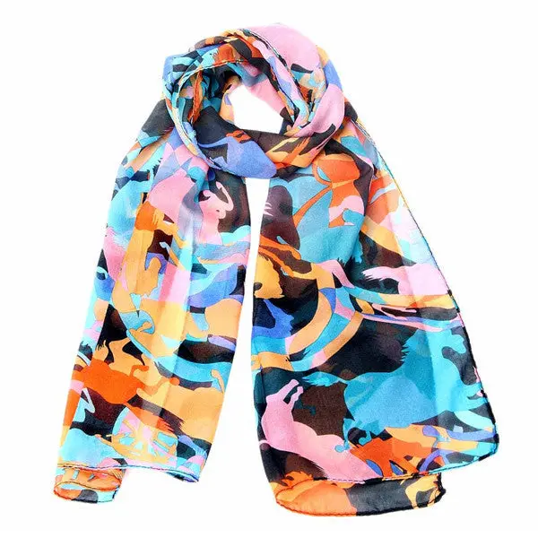 135Cm*36Cm Women Scarves Famous Scarf Wrap Lady Chiffon Shawl Chiffon Scarves Cachecol Feminino 9