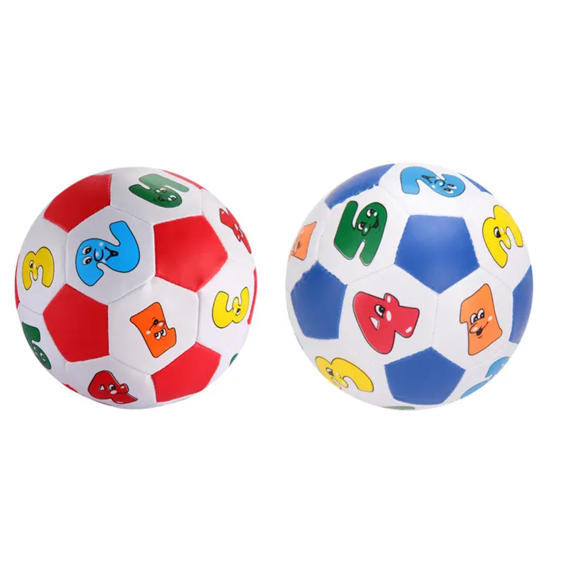 13Cm Baby Kid Early Education Football Toys Small Alphabet Number Learning Ringing Ball Mini Child Toys Rom Color 1