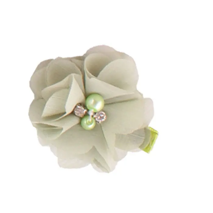14 Candy Colors Headwear 2Pc Cute Chiffon Flower Hair Clips Baby Girl Hairpins Children Kids Hair Wear 12